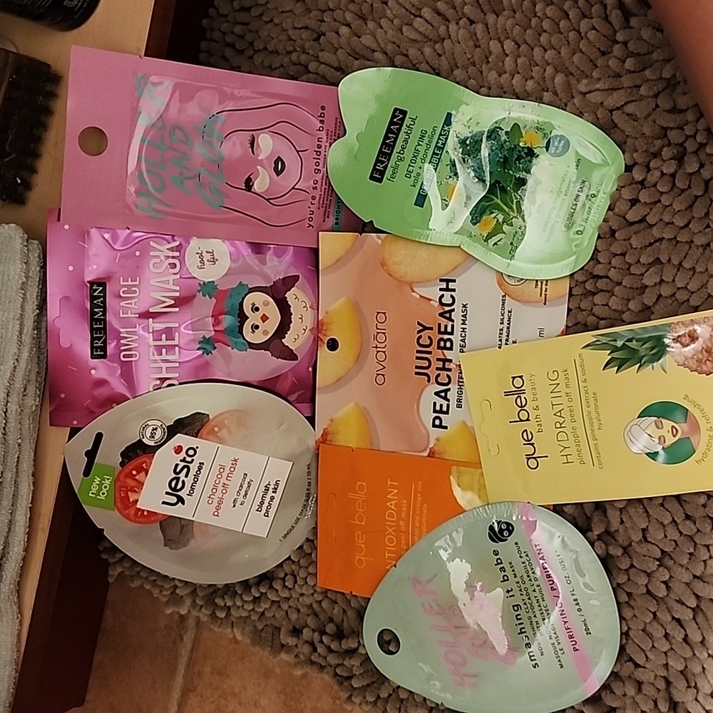 Variety of women's face masks